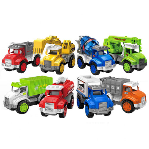 Ensemble de jouets de camion de voiture à friction à construction mixte
